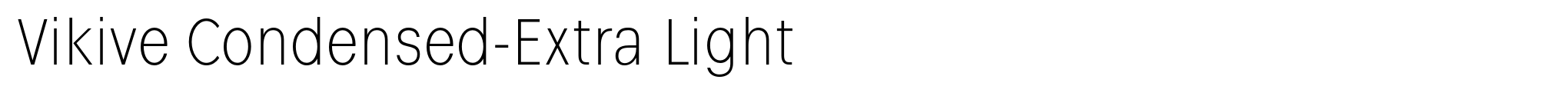 Vikive Condensed-Extra Light image